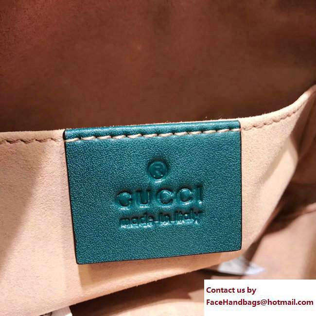 Gucci GG Marmont Matelasse Chevron Mini Chain Shoulder Camera Bag 448065 Green 2017