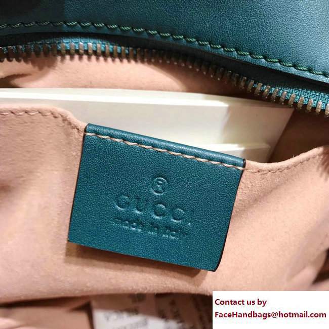 Gucci GG Marmont Matelasse Chevron Shoulder Small Bag 447632 Green 2017 - Click Image to Close