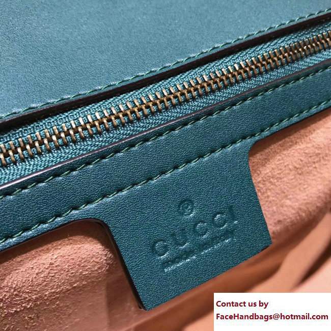 Gucci GG Marmont Matelasse Chevron Small Chain Shoulder Bag 443497 Green 2017 - Click Image to Close