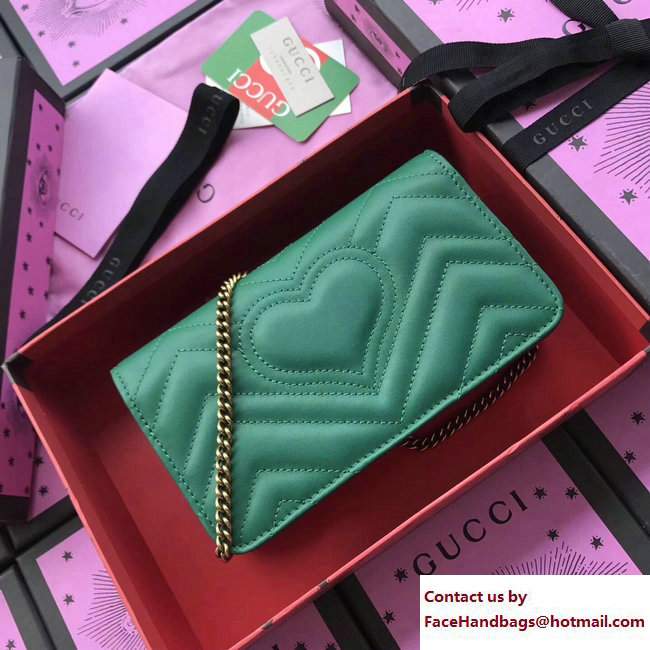 Gucci GG Marmont Metal Animal Insects Studs Mini Bag 488426 Green 2017 - Click Image to Close