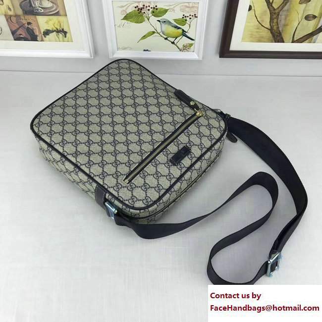 Gucci GG Supreme Canvas Messenger Bag 201448 Blue 01