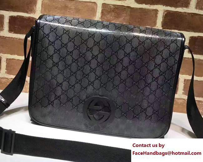 Gucci Interlocking G Large Messenger Bag 222291 Imprime Black