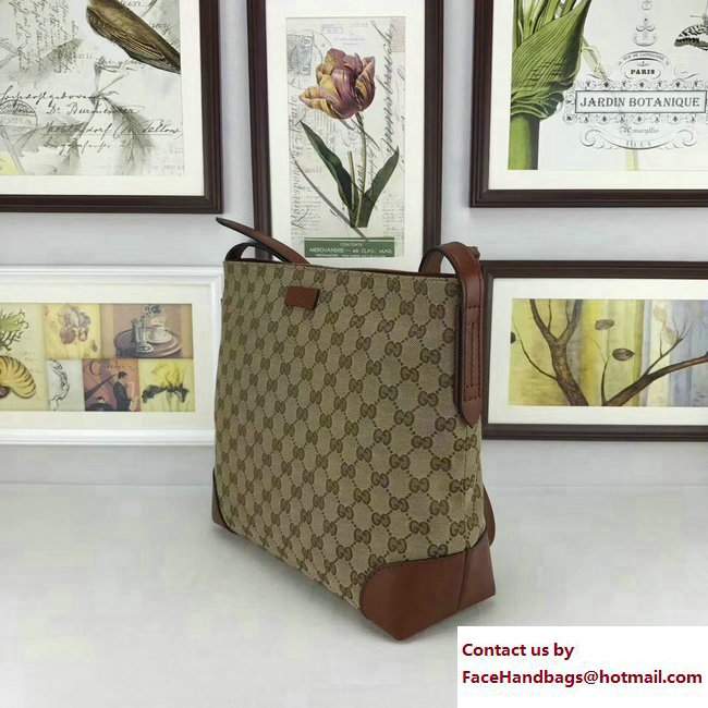 Gucci Large Original GG Canvas Messenger Bag 308930 Brown