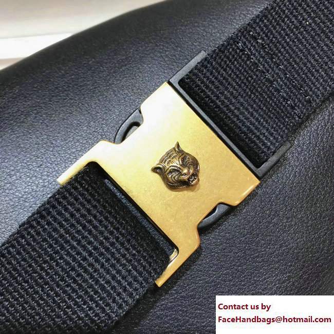 Gucci Metal Animal Insects Studs Leather Belt Bag 484683 Black 2017 - Click Image to Close