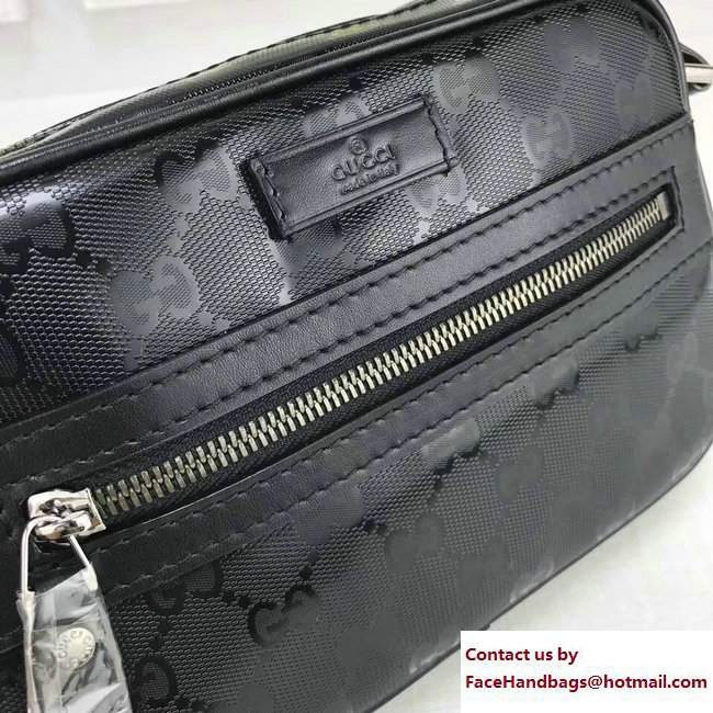 Gucci Original GG Canvas Shoulder Bag 201447 Imprime Black