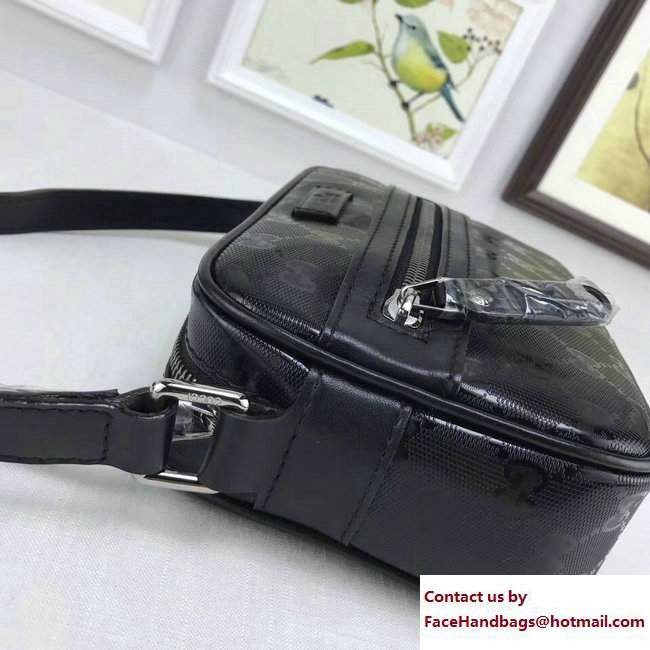 Gucci Original GG Canvas Shoulder Bag 201447 Imprime Black - Click Image to Close