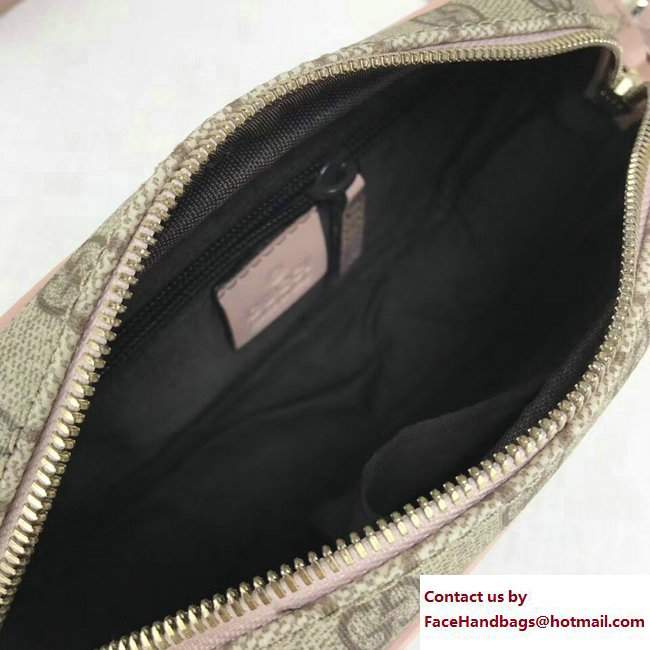 Gucci Original GG Canvas Shoulder Bag 201447 Nude Pink