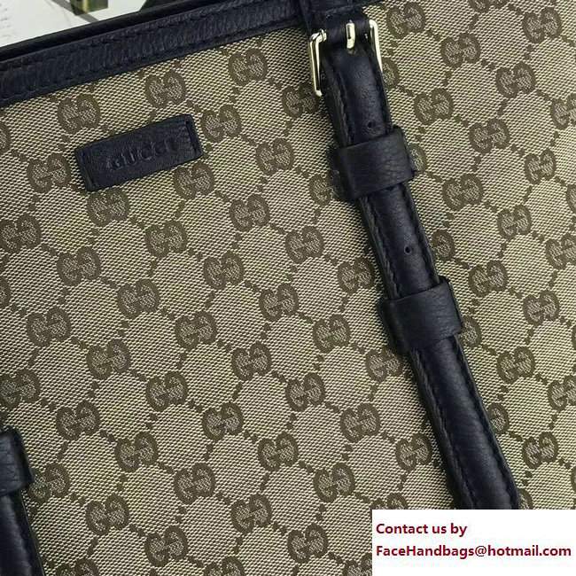 Gucci Original GG Canvas Tote Large Bag 387602 Black - Click Image to Close