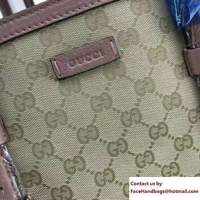 Gucci Original GG Canvas Tote Large Bag 387602 Nude Pink