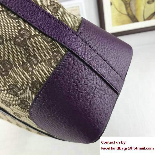 Gucci Original GG Canvas Tote Large Bag 387602 Purple - Click Image to Close