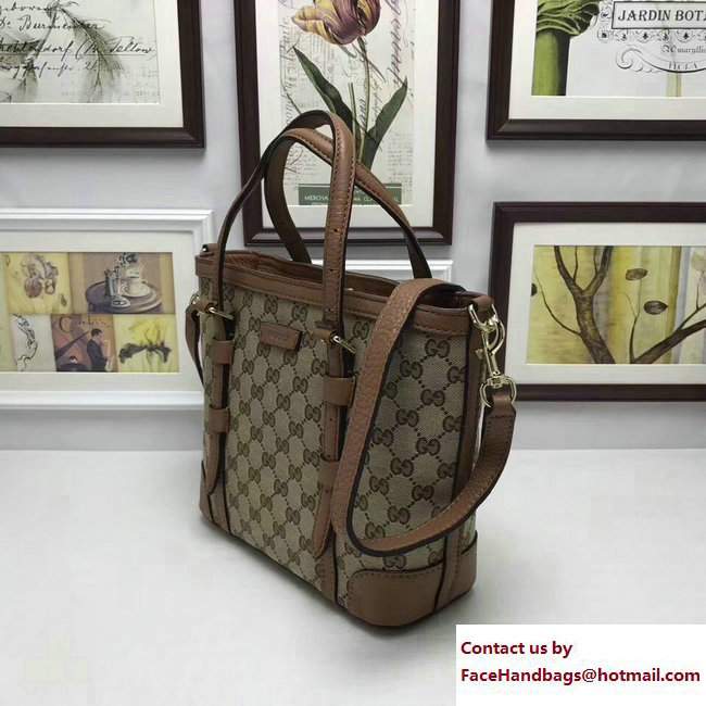 Gucci Original GG Canvas Tote Small Bag 387603 Apricot - Click Image to Close