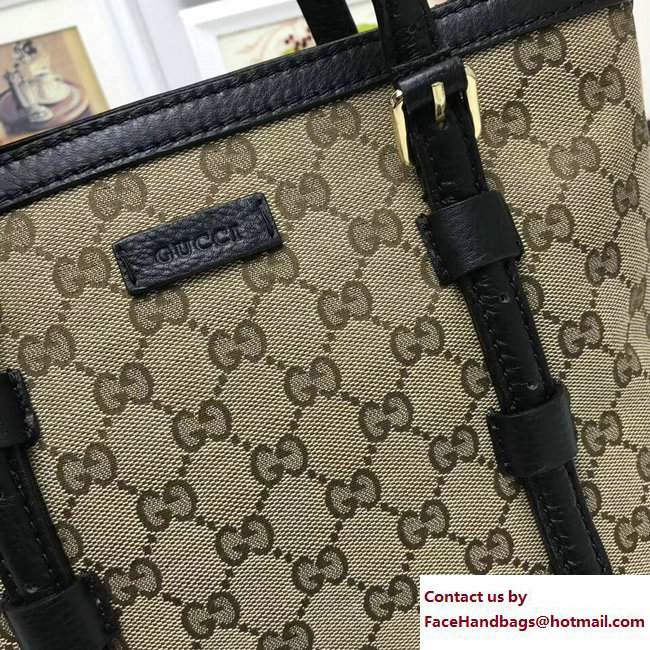 Gucci Original GG Canvas Tote Small Bag 387603 Black