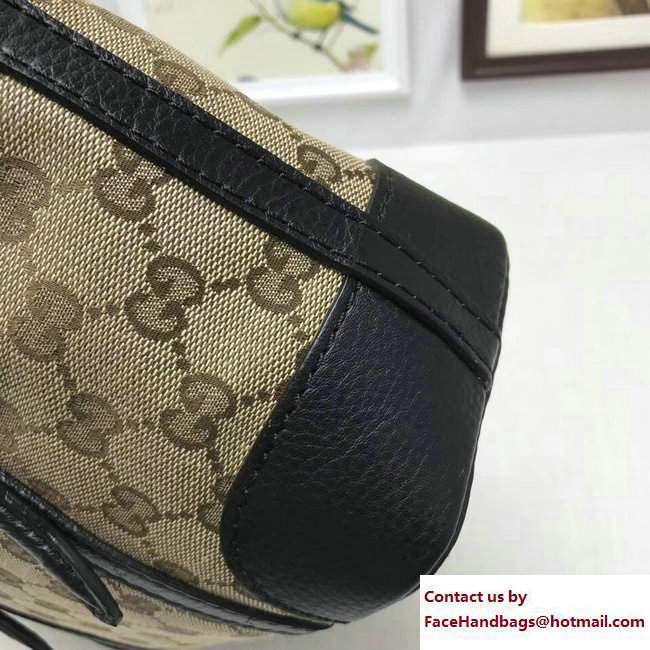 Gucci Original GG Canvas Tote Small Bag 387603 Black - Click Image to Close