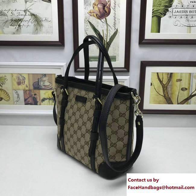 Gucci Original GG Canvas Tote Small Bag 387603 Black