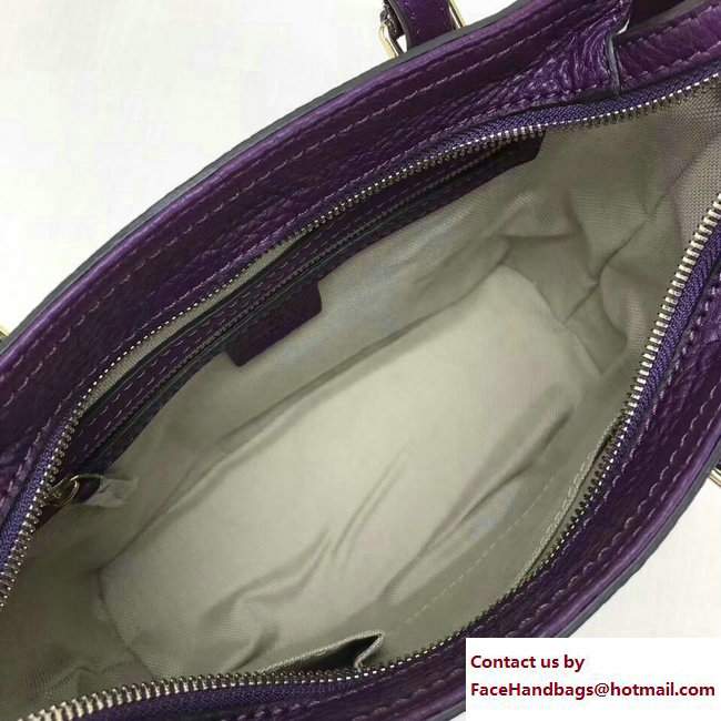 Gucci Original GG Canvas Tote Small Bag 387603 Purple