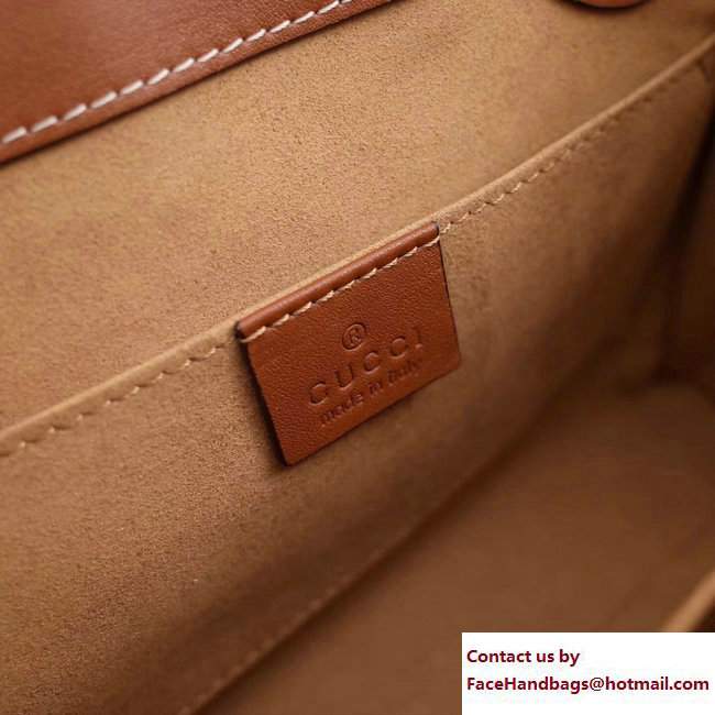Gucci Padlock GG Supreme Canvas Shoulder Small Bag 498156 Brown 2017 - Click Image to Close