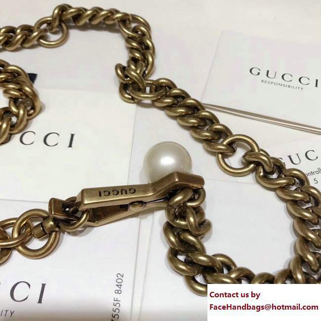 Gucci Pearls GG Marmont Matelasse Chevron Mini Chain Shoulder Belt Bag 446744/476809 Nude 2017