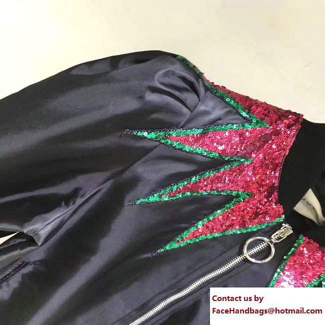 Gucci Sequin Diamond Black Jacket 2017 - Click Image to Close