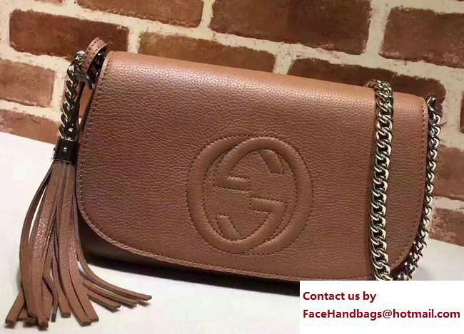Gucci Soho Leather Shoulde Bag 336752 Brown