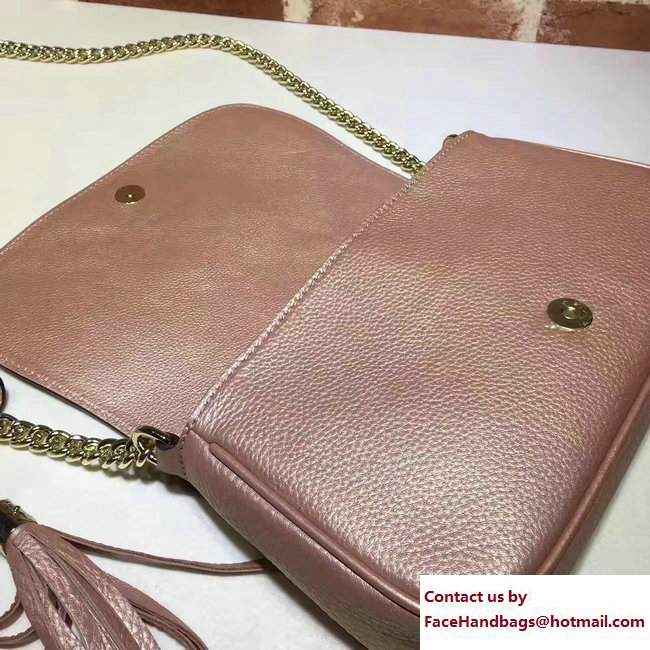 Gucci Soho Leather Shoulde Bag 336752 Pink Gold