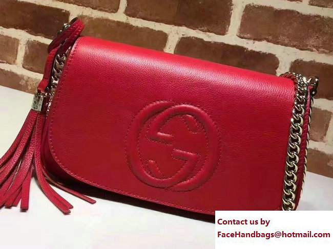 Gucci Soho Leather Shoulde Bag 336752 Red
