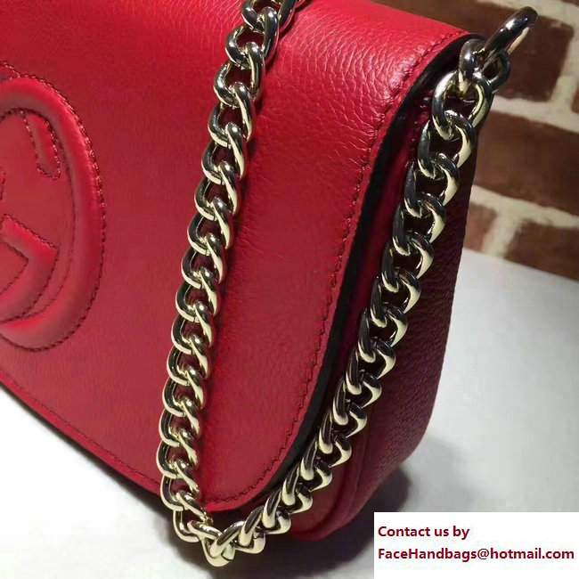 Gucci Soho Leather Shoulde Bag 336752 Red - Click Image to Close