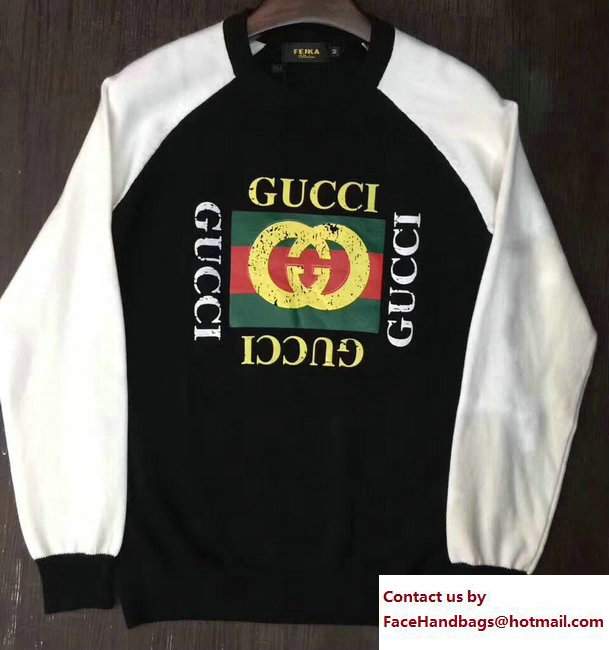 Gucci Vintage Logo Sweater Black/White 2017