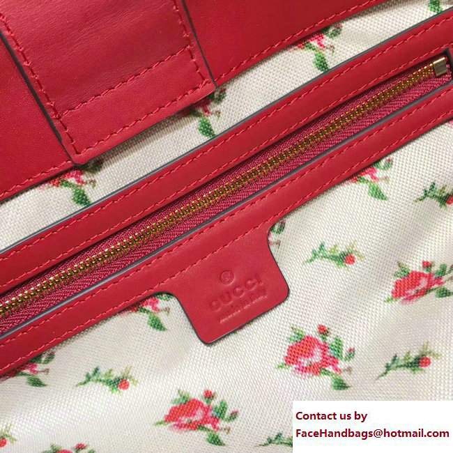 Gucci Web GG Marmont Top Handle Bag 476470 Red 2017 - Click Image to Close