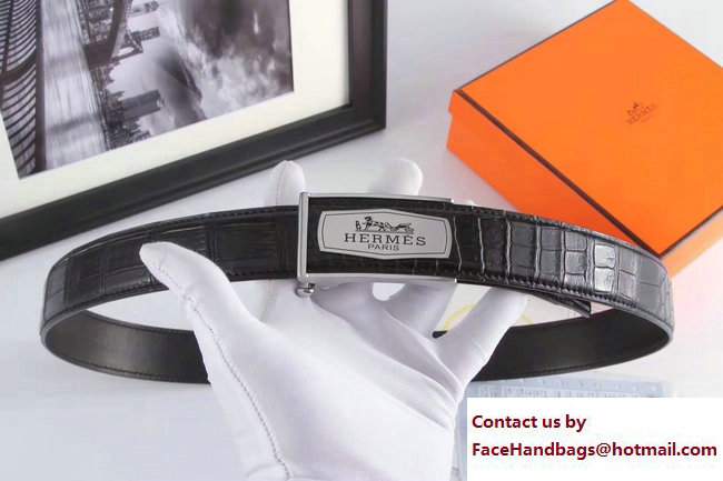 Hermes Crocodile Skin Belt H33 - Click Image to Close
