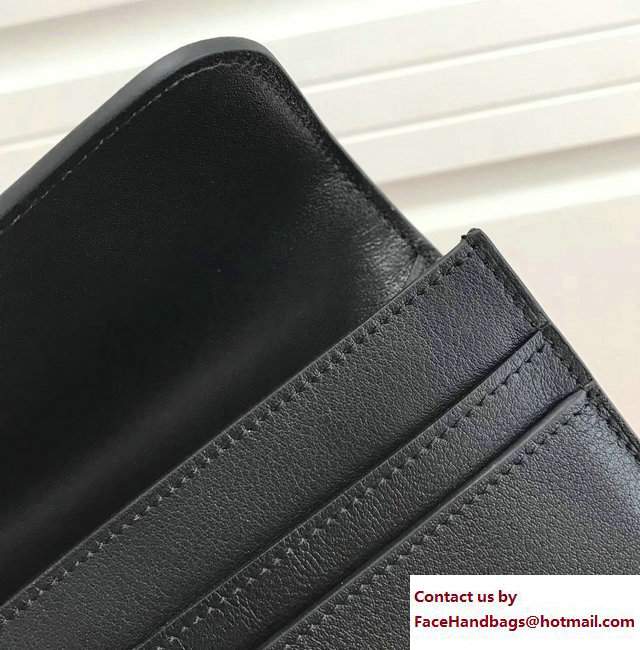 Hermes Swift Leather Constance Long Wallet Black