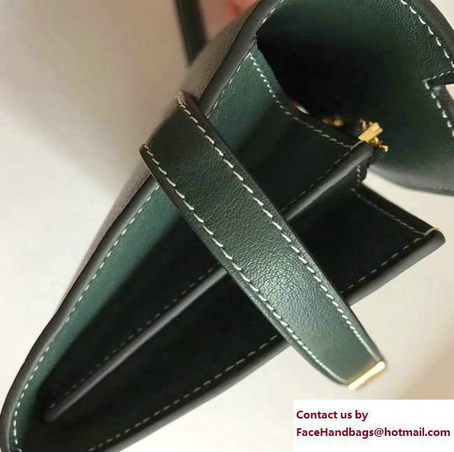 Hermes Swift Leather Kelly Long Wallet Emerald Green