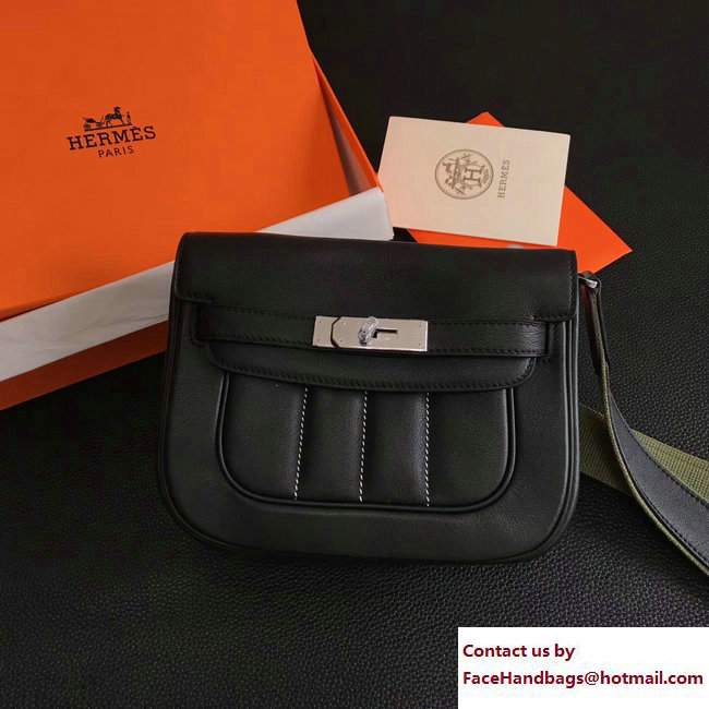 Hermes Swift Leather Mini Berline Bag Black