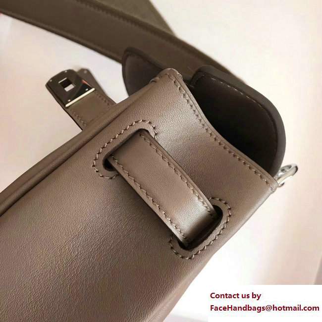 Hermes Swift Leather Mini Berline Bag Etoupe