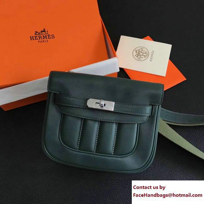 Hermes Swift Leather Mini Berline Bag Green