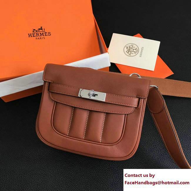 Hermes Swift Leather Mini Berline Bag Khaki
