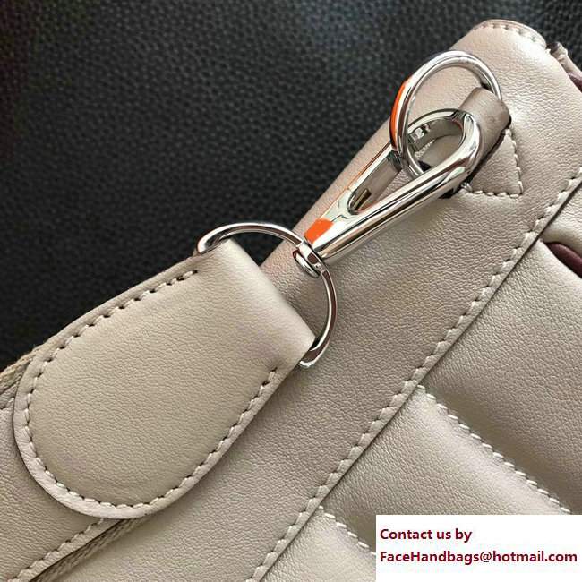 Hermes Swift Leather Mini Berline Bag Pale Gray - Click Image to Close