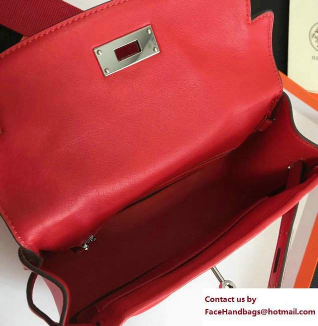 Hermes Swift Leather Mini Berline Bag Red