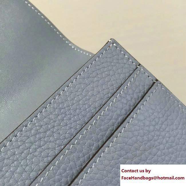Hermes Togo Leather Constance Long Wallet Baby Blue