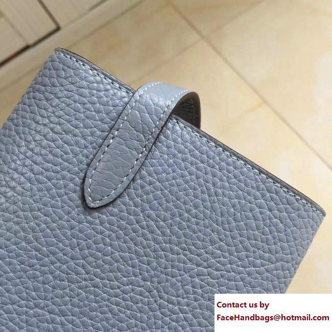 Hermes Togo Leather Kelly Long Wallet Baby Blue