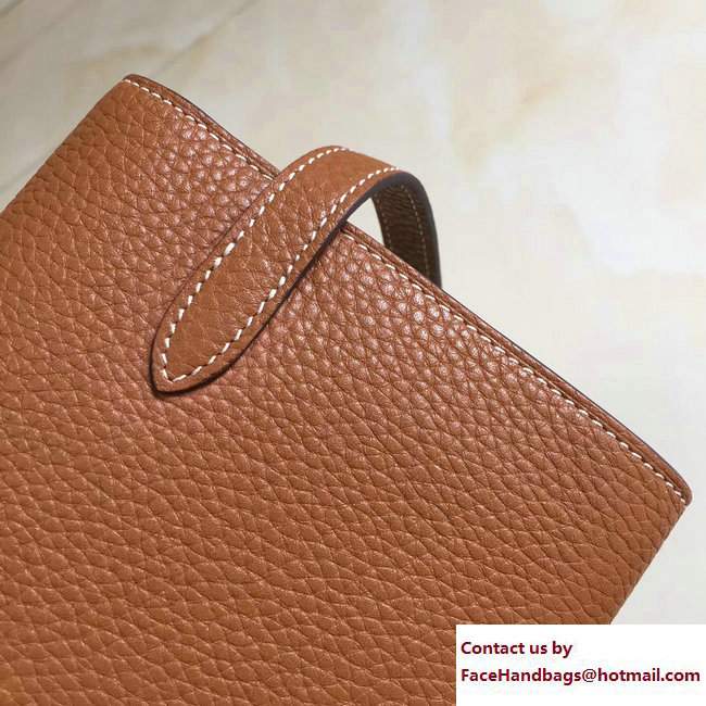 Hermes Togo Leather Kelly Long Wallet Brown