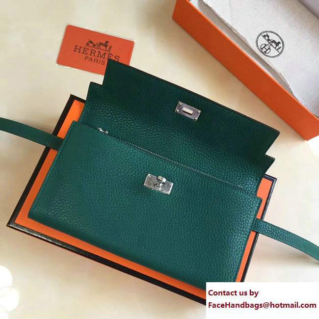 Hermes Togo Leather Kelly Long Wallet Green