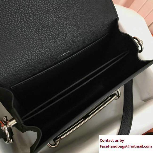 Hermes Togo Leather Sac Roulis Bag Black