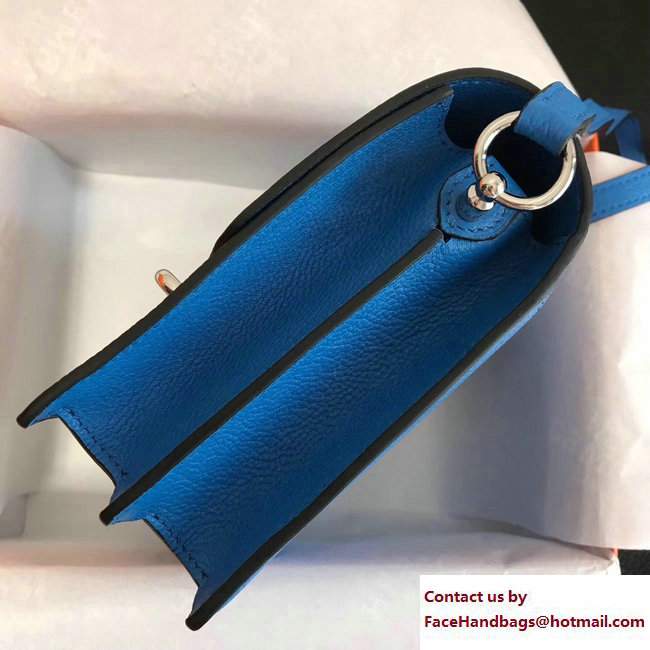 Hermes Togo Leather Sac Roulis Bag Blue