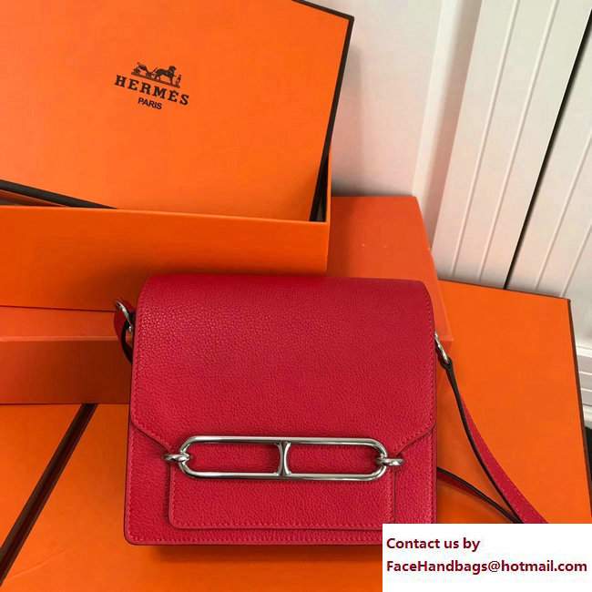 Hermes Togo Leather Sac Roulis Bag Red
