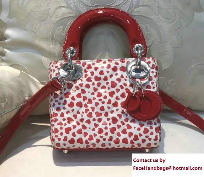 Lady Dior Mini Bag Red Heart 2017