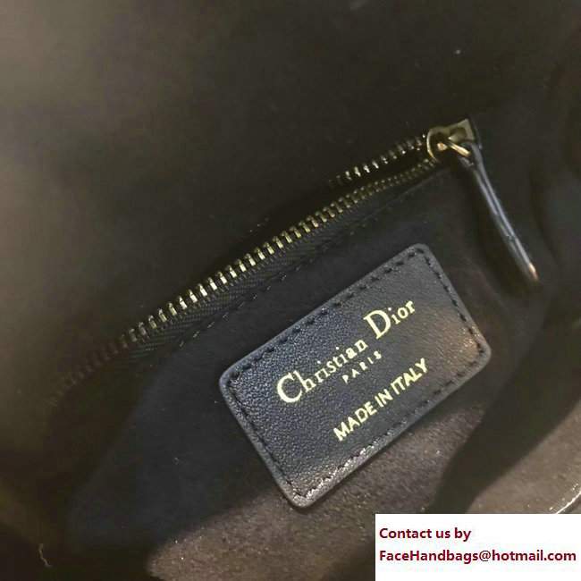 Lady Dior Studded Mini/Small Bag Heart Black 2017