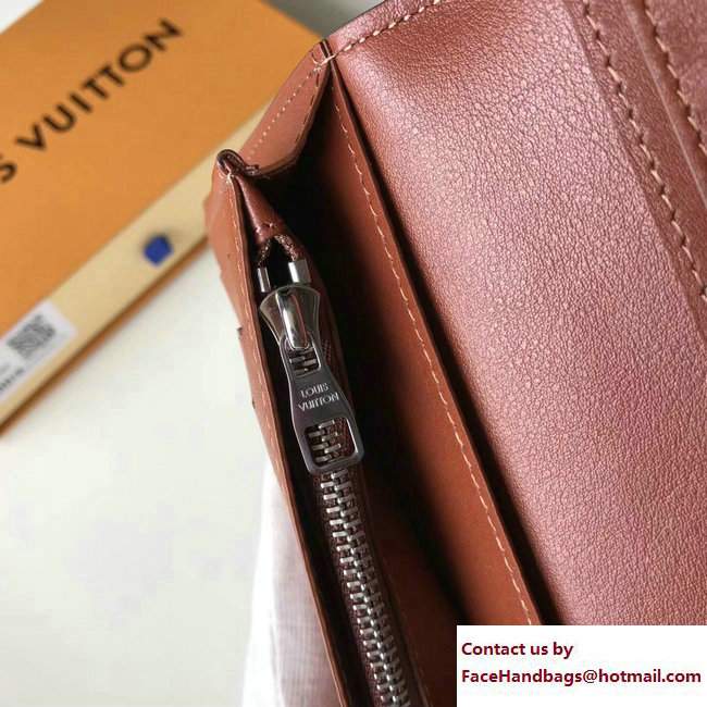 Louis Vuitton Cuir Ombre Brazza Wallet M61195 Acajou 2017 - Click Image to Close