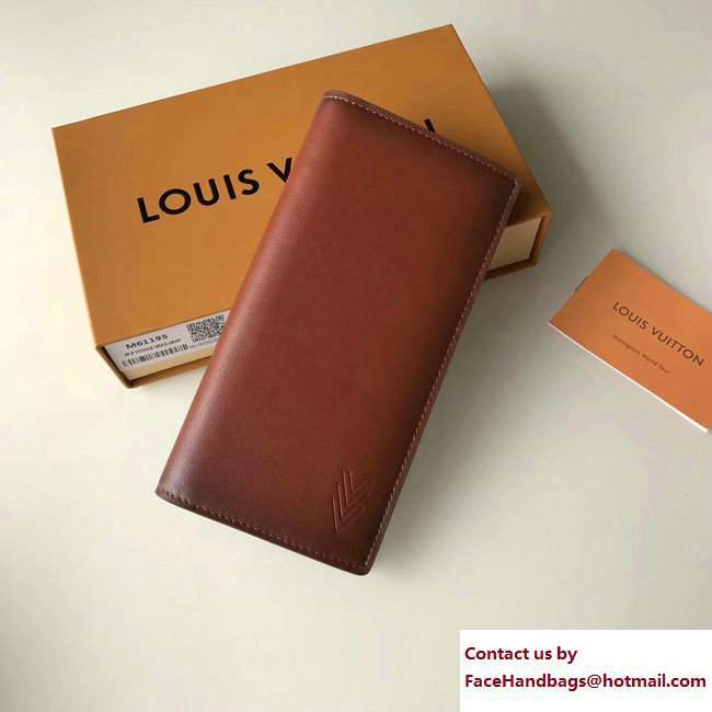 Louis Vuitton Cuir Ombre Brazza Wallet M61195 Acajou 2017 - Click Image to Close