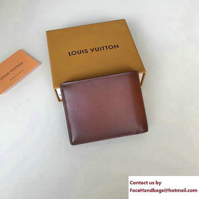 Louis Vuitton Cuir Ombre Multiple Wallet M61198 Acajou 2017 - Click Image to Close
