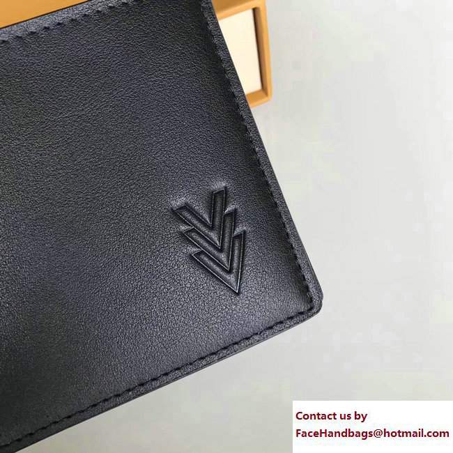 Louis Vuitton Cuir Ombre Multiple Wallet M61199 Gris Orage 2017